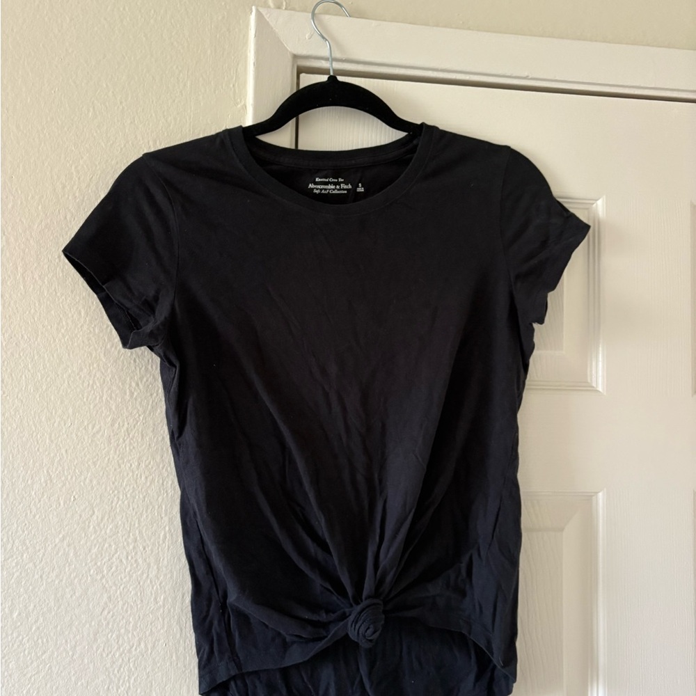 Abercrombie & Fitch Black Knotted Top